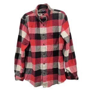 LANDS' END Men's Medium Chamois Thick Flannel‎ Work Shirt Plaid